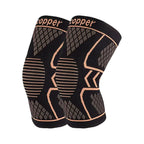 GOBYGO Copper Knee Support Pad Braces Compression Knee Sleeve Arthritis Joint Pain Relief Sports Fitness Workout Running Unisex
