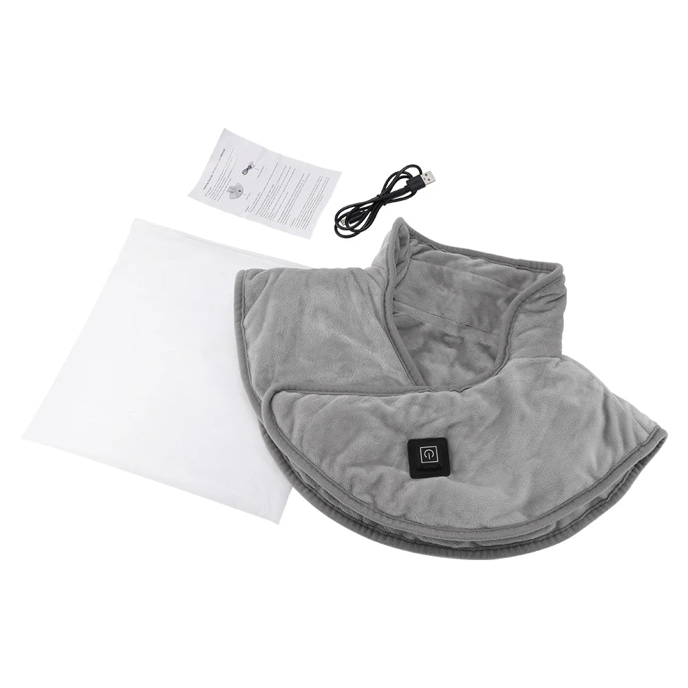 Electric Heating Shoulder & Neck Pad – Cervical Wrap with 3 Heat Settings Soft Hot Compress Back Shawl