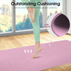 Non-Slip Yoga Mat – 3/4/6mm Thick Pilates & Fitness Exercise Pad for Women, Home Gym & Floor Workout