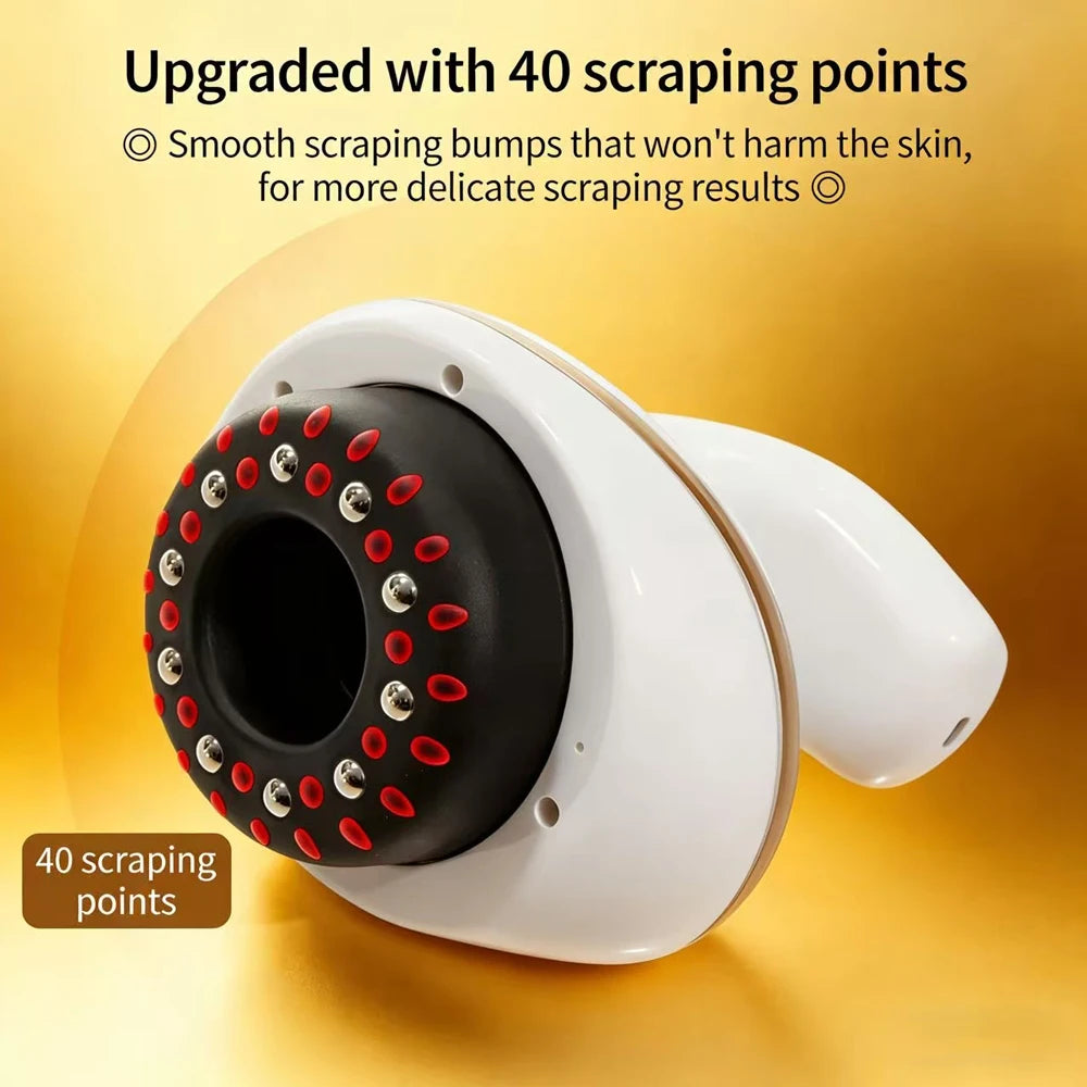 Home Electric Scraping & Cupping Massager – Heated Suction Cups & Anti-Cellulite Massage Device