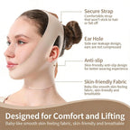Adjustable Face Slimming Chin Strap – Breathable Neck Tightening Wrap for Jawline Sculpting While Sleeping