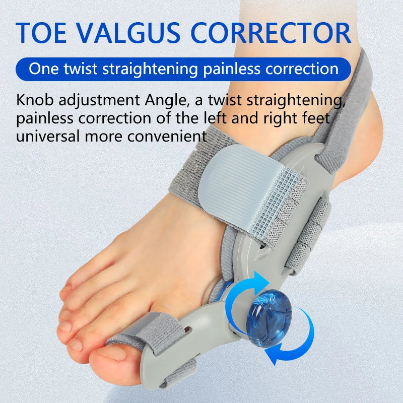 Unisex Bunion Corrector – Rotatable Hallux Valgus Toe Separator & Straightener Brace