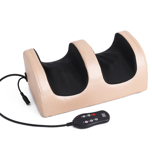 Heated Electric Foot & Calf Massager – Deep Kneading Shiatsu Roller Machine