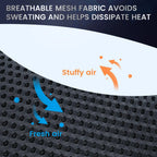 HEALTENCE Memory Foam Lumbar Back Cushion – Ergonomic Car & Office Support