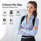 Posture Corrector for Men & Women – Adjustable Upper Back Brace with Muscle Memory Support Straightener