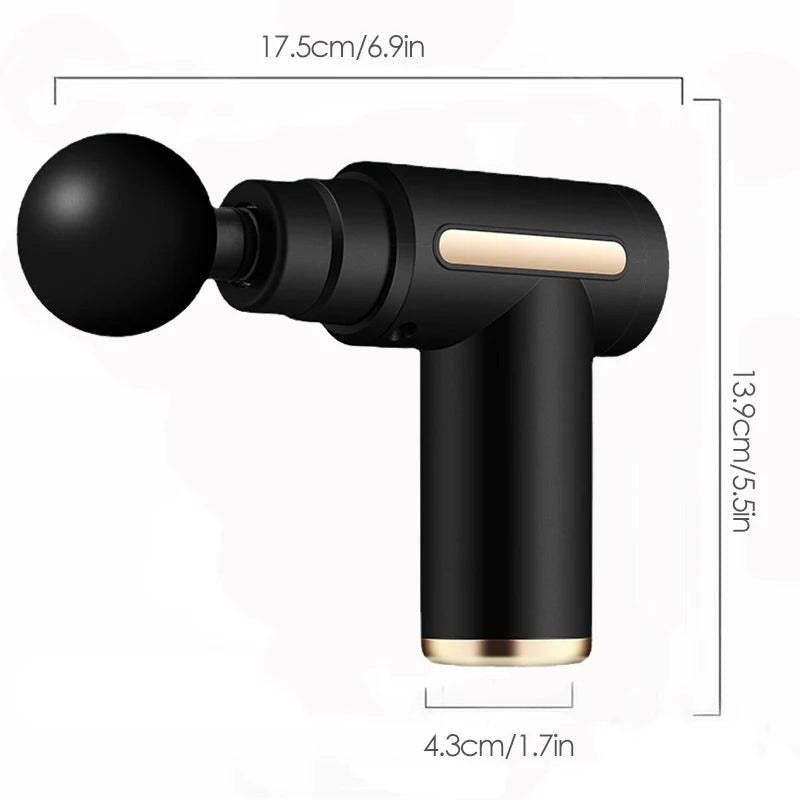 30-Level Fascia Massage Gun – Deep Muscle Relaxation Body & Neck Massager with Noise Reduction