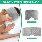 Weighted Eye Mask – Soft Breathable Blackout Sleep Mask with Adjustable Strap & Removable Weighted Cover