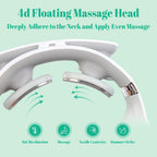4 Head Electric Back Massage Instrument USB Rechargeable Vibration Massage Instrument Heating for Cervical Spine Body Massage