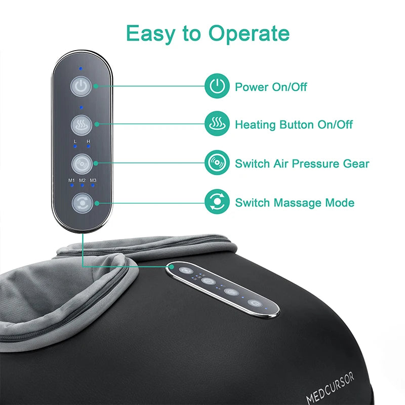Medcursor Shiatsu Foot Massager Machine – Deep Kneading Heat Therapy for Muscle Relaxation & Pain Relief
