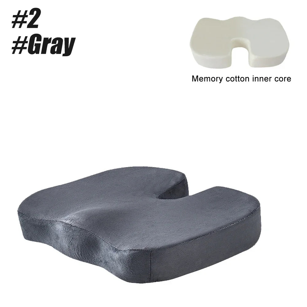 HEALTENCE Memory Foam Coccyx Seat Cushion – U-Shaped Ergonomic Support