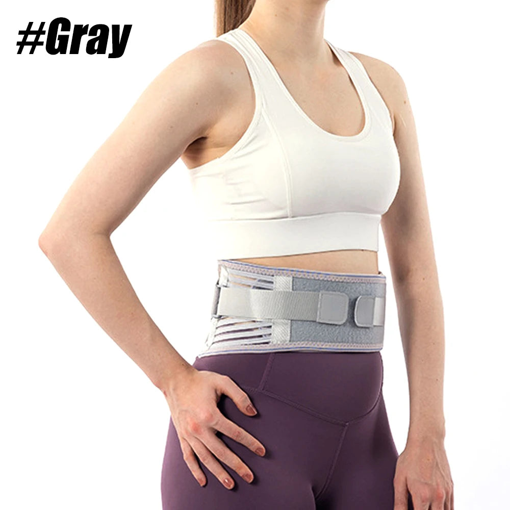 Lower Back Brace for Pain Relief – Adjustable Lumbar Support Belt with 4 Steel Stays for Sciatica