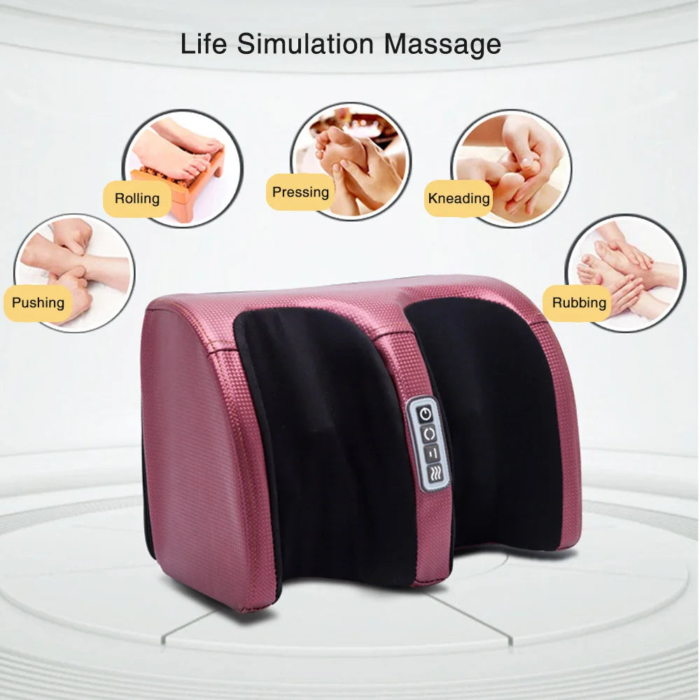 Electric Shiatsu Foot Massager with Heat – Deep Kneading Calf & Foot Roller