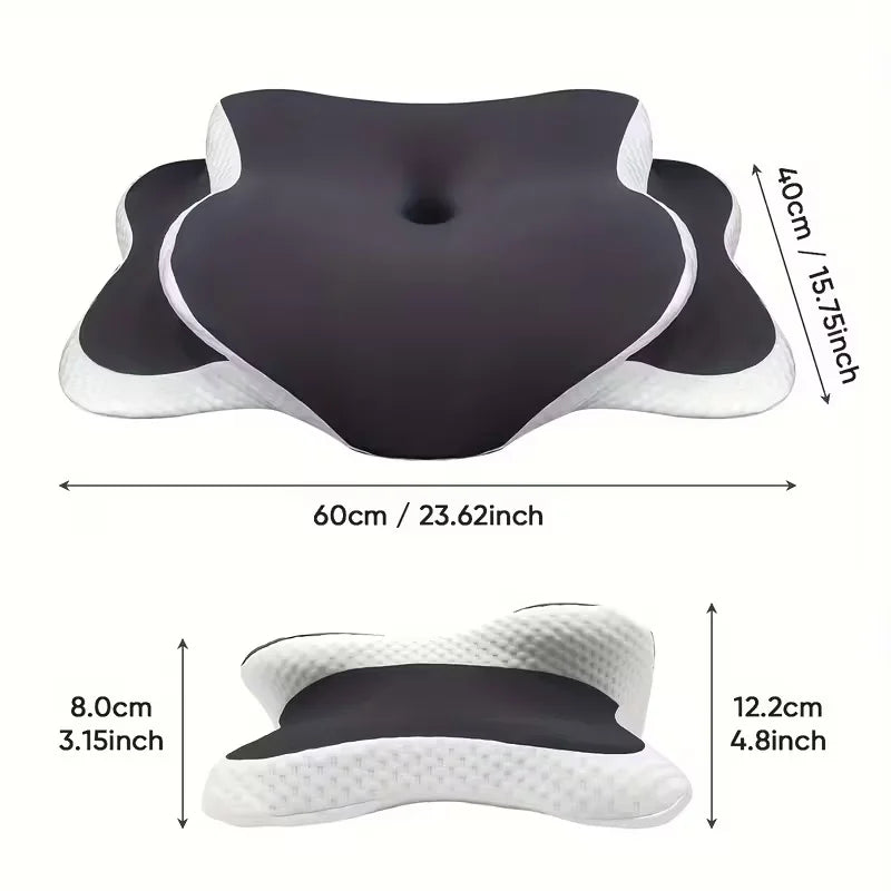 HEALTENCE Memory Foam Butterfly Neck Pillow – C-Shaped Adjustable Support