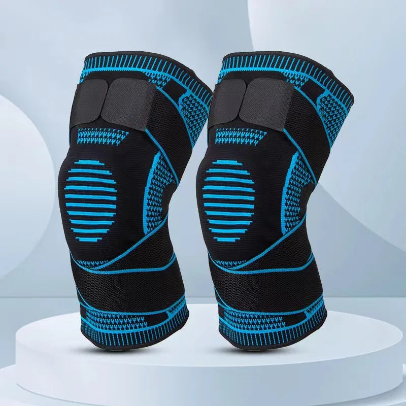 Medical 3D Silicone Knee Brace – Compression Sleeve with Patella Gel Pads & Side Stabilizers (1 Pair)