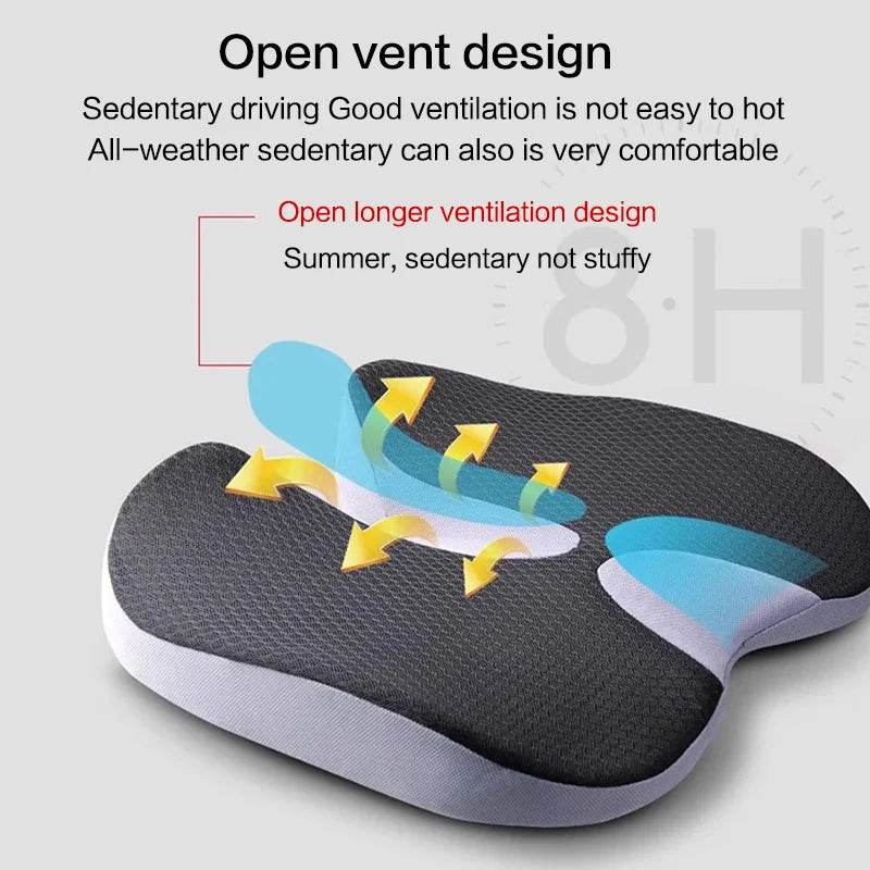 Orthopedic Memory Foam Seat Cushion – Tailbone, Sciatica & Prostate Relief