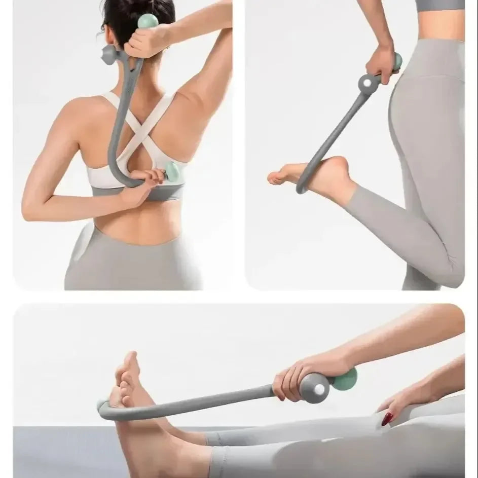 Trigger Point Massage Gun for Pain Relief Handle Back Neck Hook Fibromyalgia Pain Relief Portable Manuel Shoulder Massager