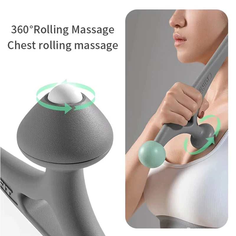 Trigger Point Massage Gun for Pain Relief Handle Back Neck Hook Fibromyalgia Pain Relief Portable Manuel Shoulder Massager