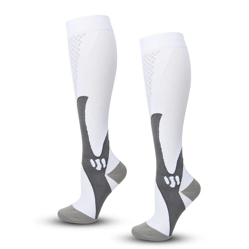 Multi-Color Compression Socks – Daily Cycling & Soccer Sports Socks to Prevent Varicose Veins (Men & Women)