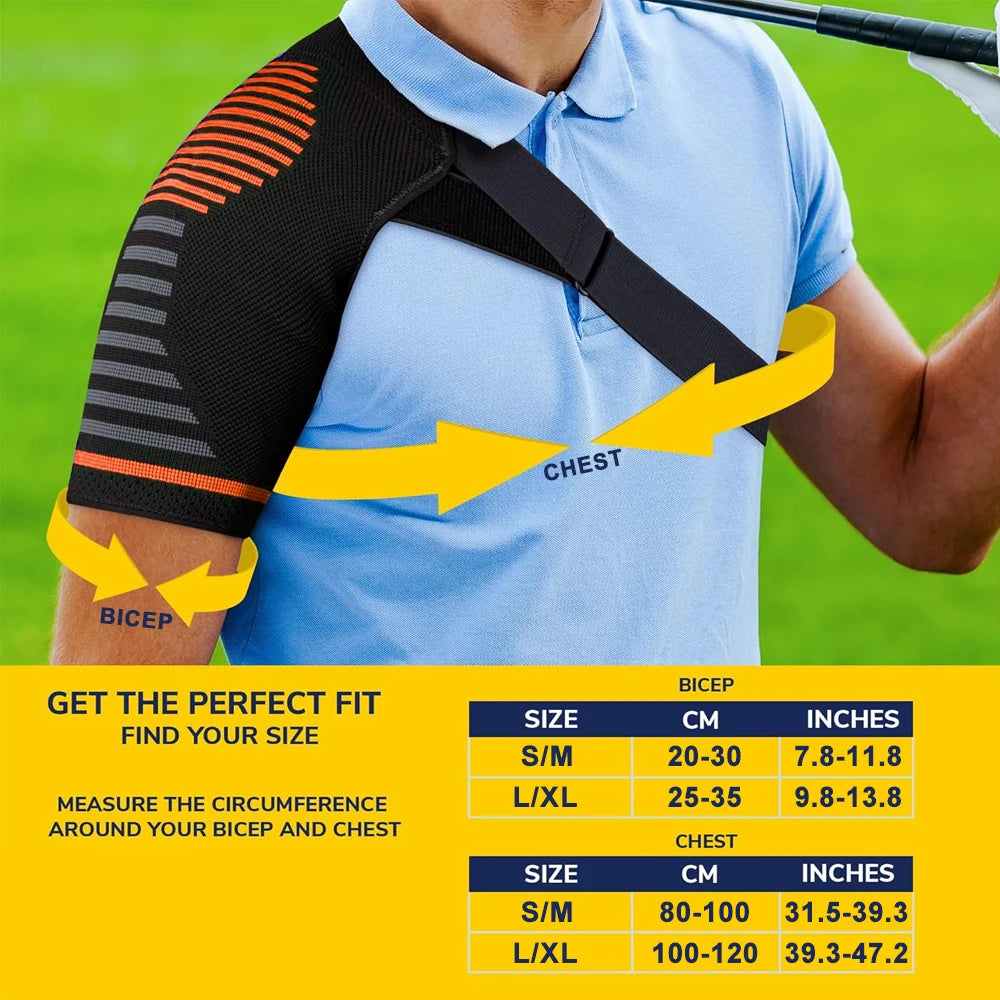 Compression Shoulder Brace with PowerKnit – Rotator Cuff Support
