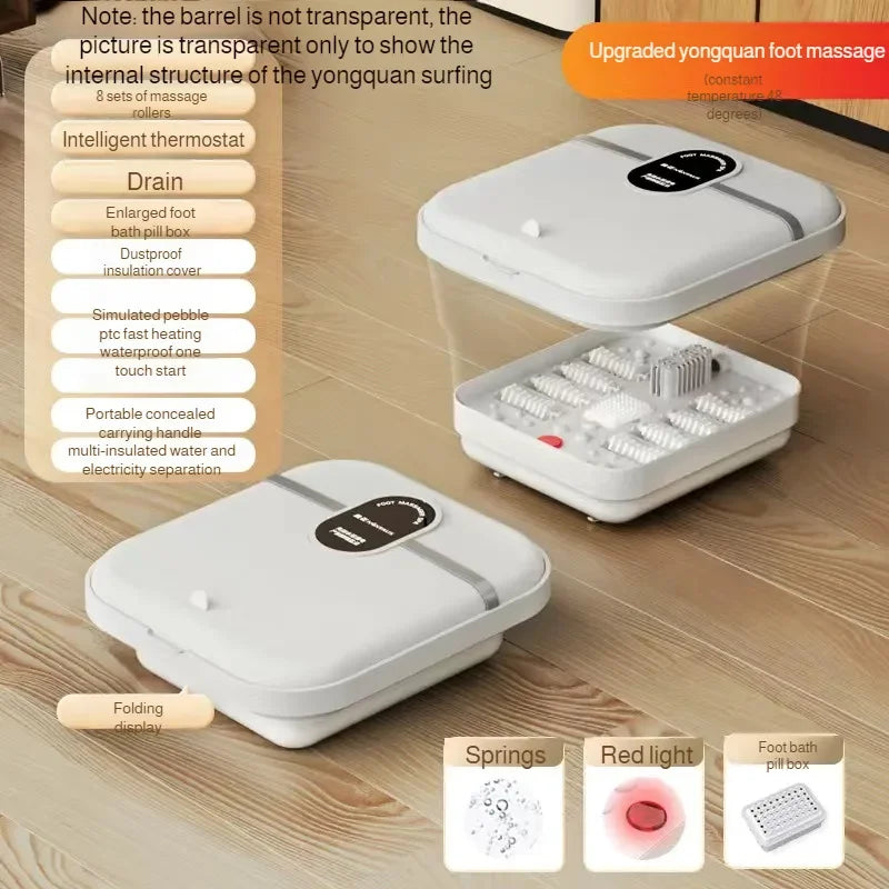 Folding foot bath bucket Portable Automatic Home electric massage foot bath Heating and constant temperature fully automatic