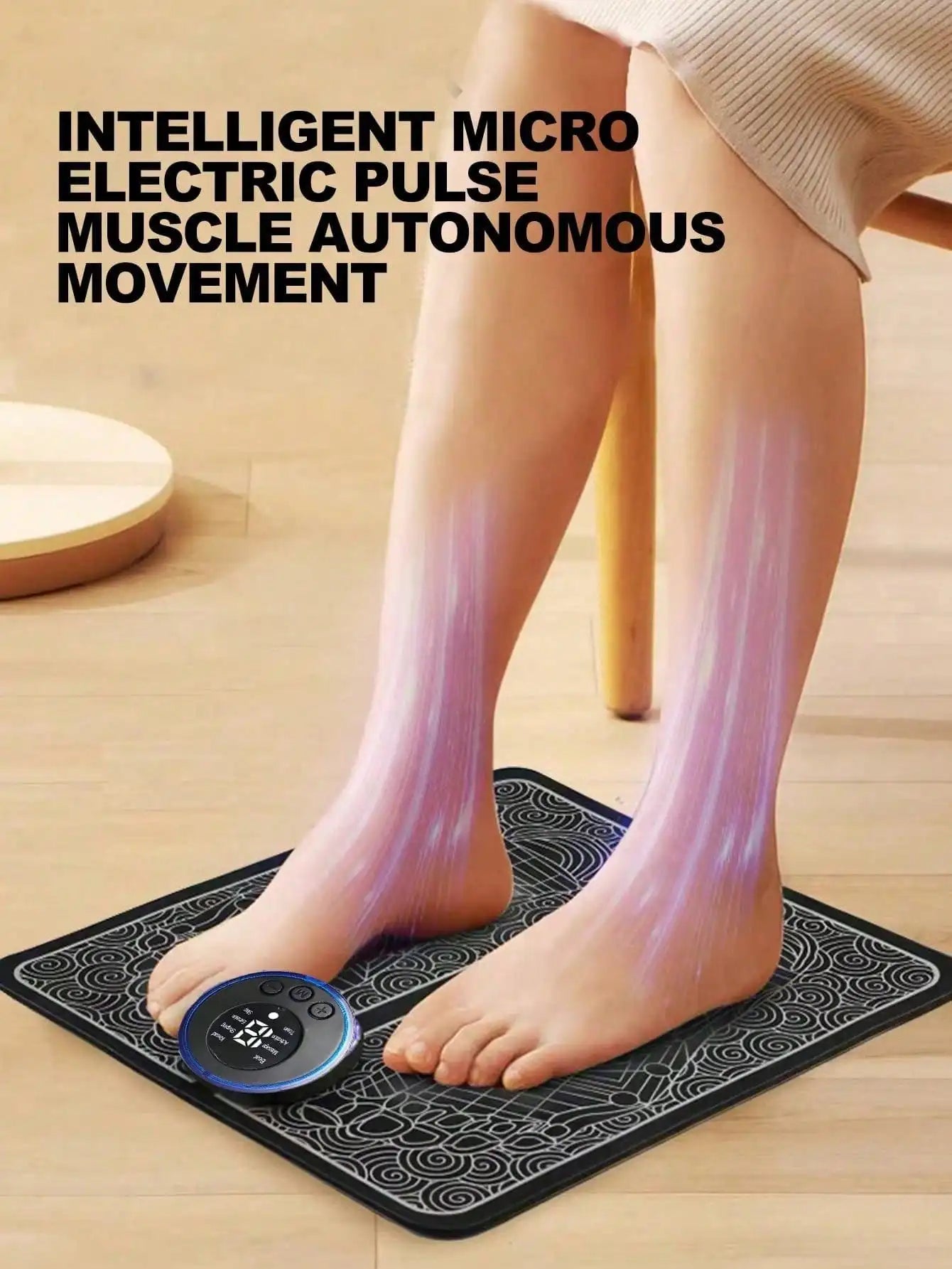 EMS Foot Massager Rechargeable Pad – Electric Foot Massage Tool for Blood Circulation & Relaxation