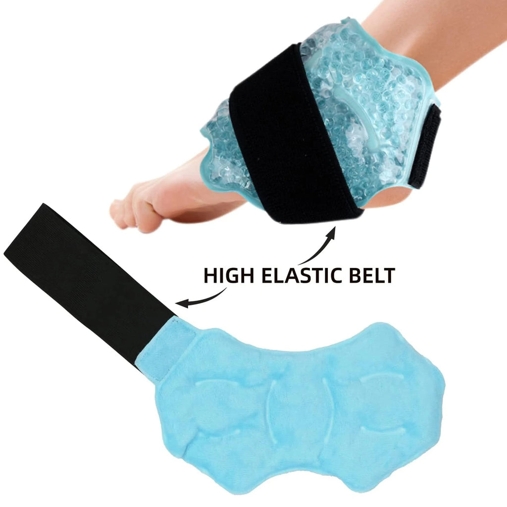 Ankle/Sport Foot Ice Compress Wrap Ankle Hot Cold Gel Bead Ice Pack for Ankle Foot Hand Care Massager Ankle Support Ankle Pad