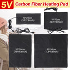 5V USB Carbon Fiber Heating Pad – Fast-Heating Hand Warmer for Mouse Pad, Shoes & Gloves