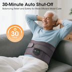 Cordless Hot Waist Belt Massager – Heated Vibration Lumbar Support Brace for Lower Back Pain Relief