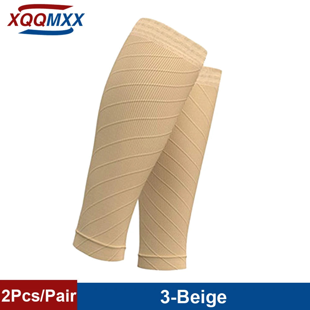1Pair Sport Compression Calf Sleeves for Men & Women (20-30mmhg) - Footless Compression Socks for Shin Splints Running Cycling