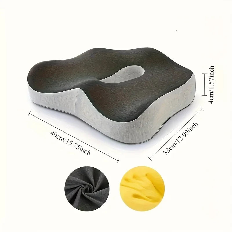 HEALTENCE 3-Zone Memory Foam Lumbar Cushion – Ergonomic Posture Support