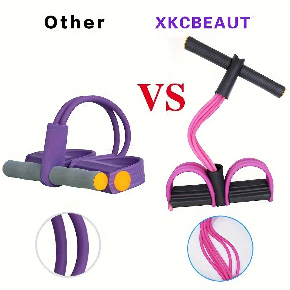 6-Tube Resistance Band, Multi-Functional Elastic Yoga Pull Rope for Arms, Legs, Waist & Abs, Durable Latex Fitness Equipment