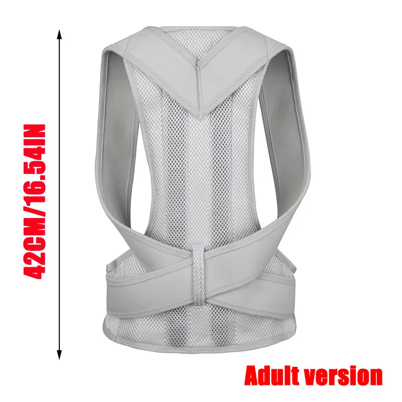 Adjustable Back Posture Corrector With Breathable Shoulder And Waist Support Straps For Boys And Girls To Relieve Back Pain