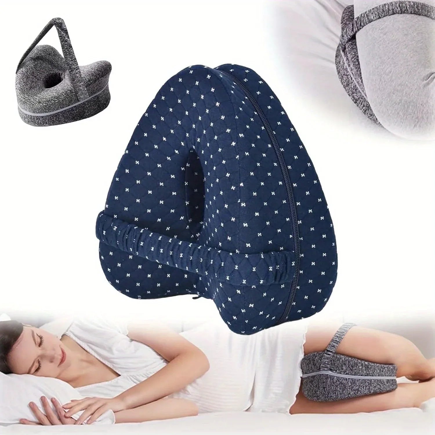 Memory Foam Leg & Knee Support Pillow – Orthopedic Side Sleeper Pillow for Sciatica, Back & Hip Relief