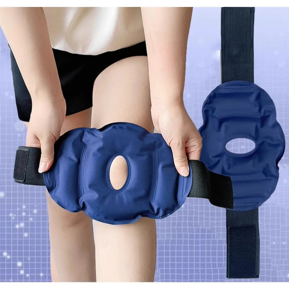 Reusable Knee Ice Pack Wrap – Adjustable Cold Compress Gel Therapy Pad for Knee Pain & Sports Injuries