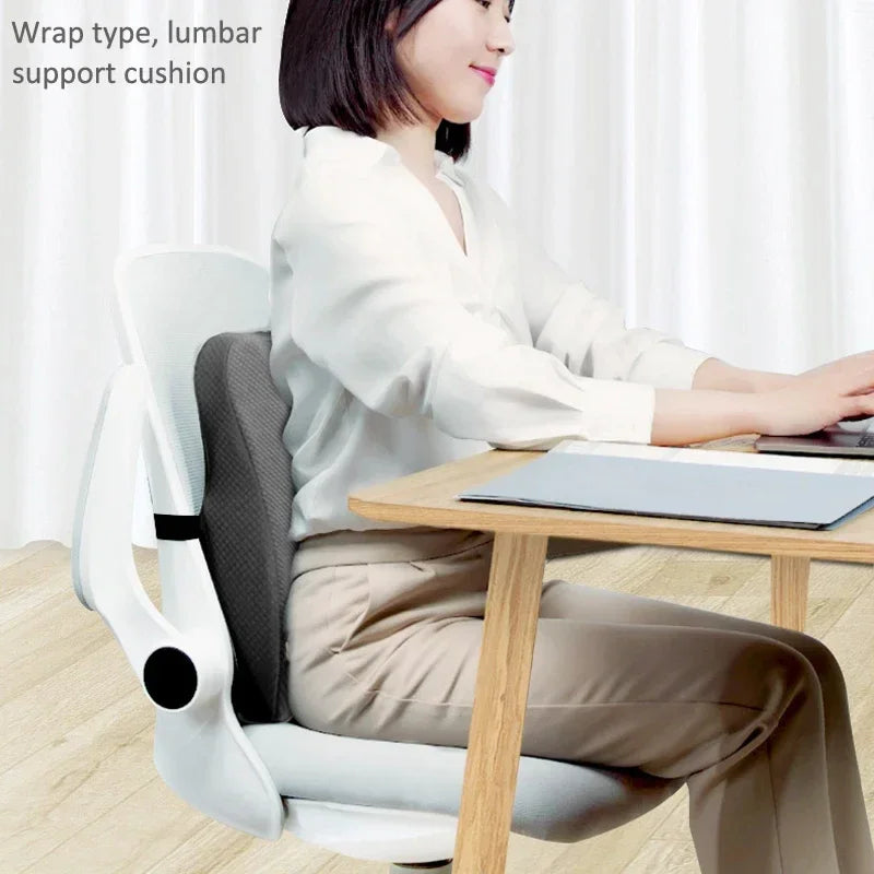 Memory Foam Seat & Lumbar Support Cushion Set | Healtence