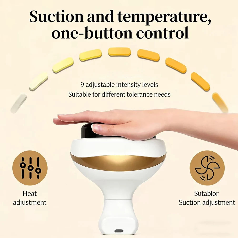 Home Electric Scraping & Cupping Massager – Heated Suction Cups & Anti-Cellulite Massage Device