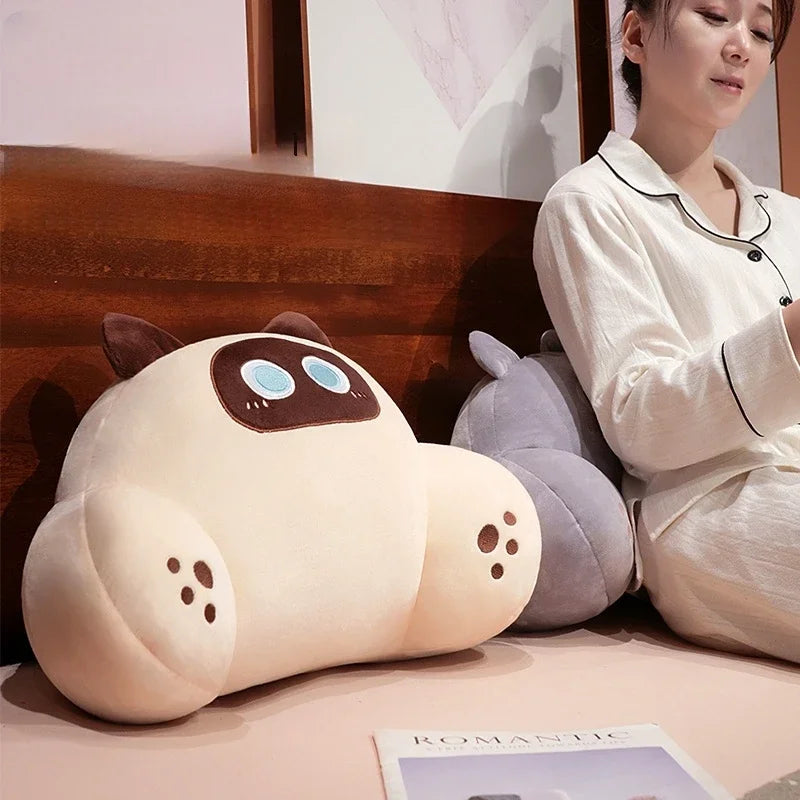 Thickened Cat Back Lumbar Support Cushion – Cute Calico Cat Sofa & Chair Throw Pillow for Home Decor