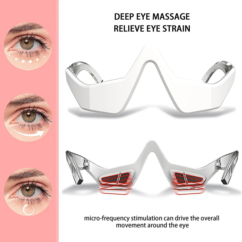3D Red Light EMS Eye Massager Glasses – Dark Circles, Puffiness & Wrinkle Reduction Eye Care Device