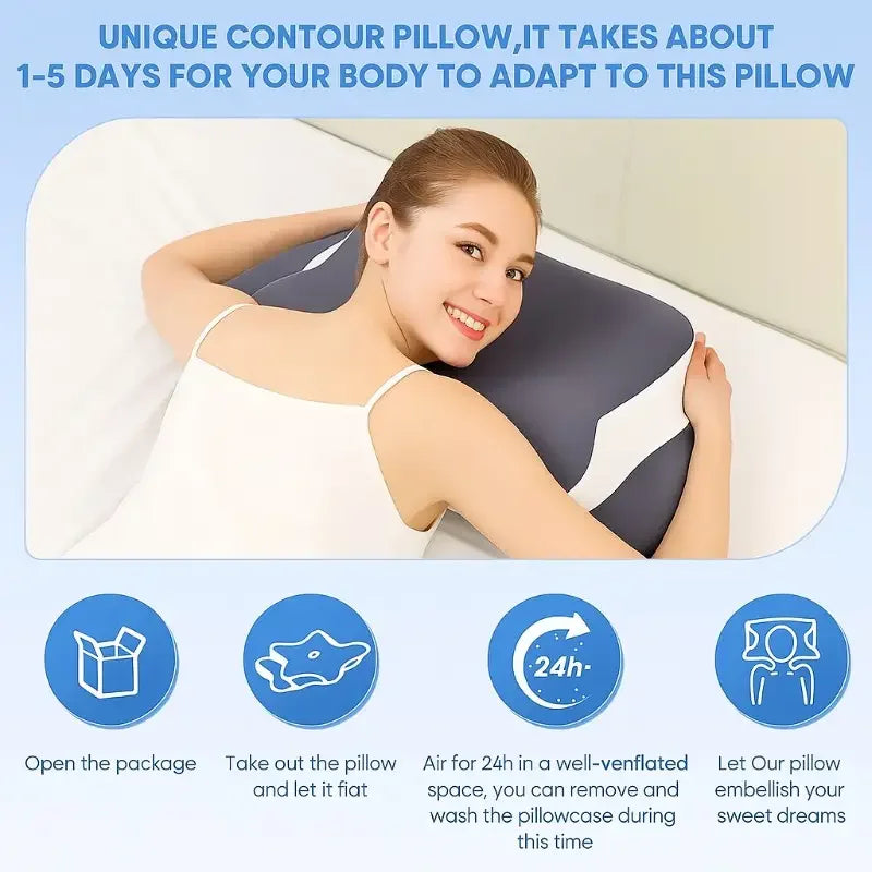 HEALTENCE Memory Foam Butterfly Neck Pillow – C-Shaped Adjustable Support