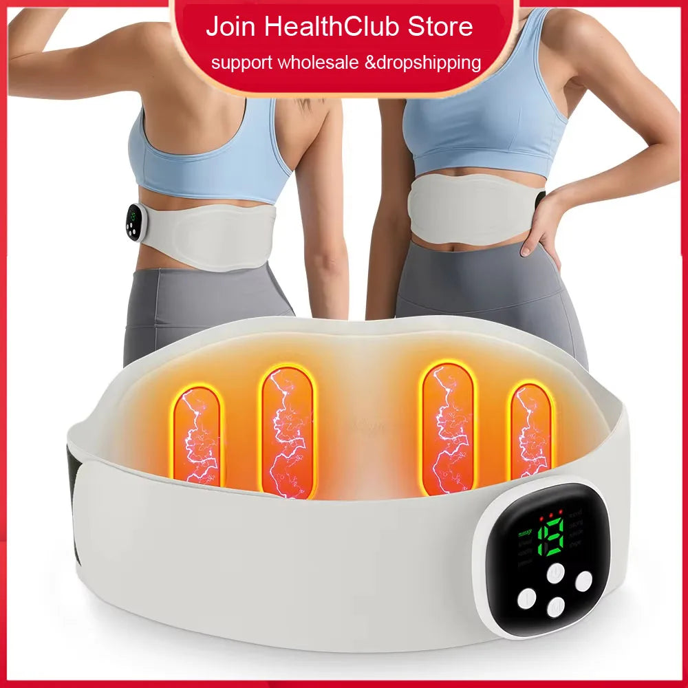 Electric Waist Massager Heating Belt – Vibration Hot Compress Lumbar & Abdominal Muscle Relax Pad