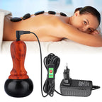 Hot Stone Gua Sha Electric Massager Neck Back Body Hot Compress Jade Warming Moxibustion Dredging Meridian Massage Tools