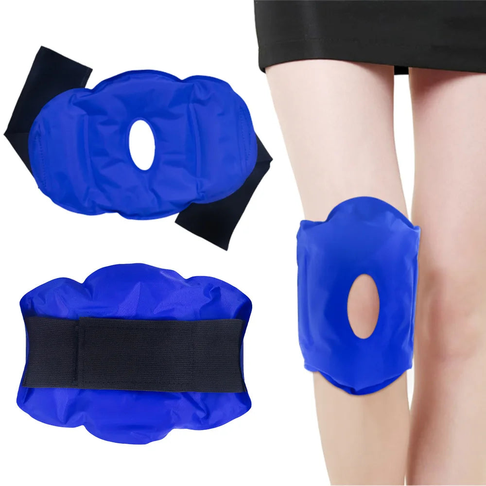 Reusable Knee Ice Pack Wrap – Adjustable Cold Compress Gel Therapy Pad for Knee Pain & Sports Injuries