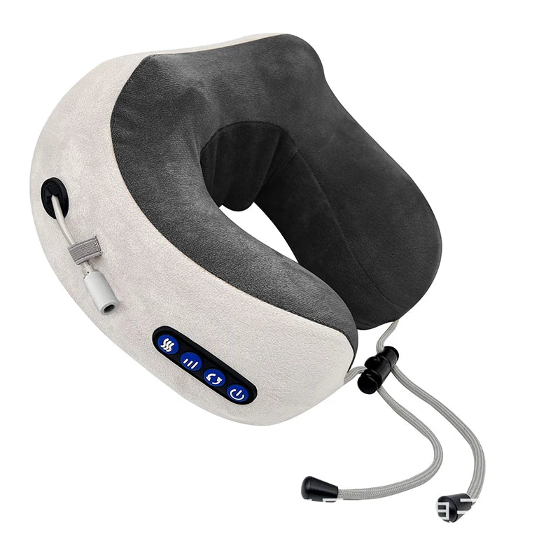 HEALTENCE 3D Shiatsu Neck Massager – U-Shaped Vibrating Pillow