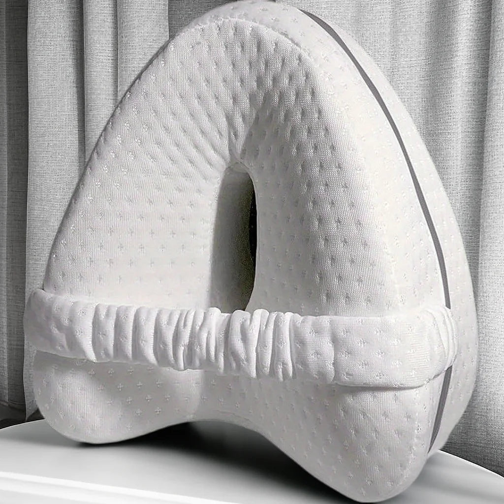 Memory Foam Leg & Knee Support Pillow – Orthopedic Side Sleeper Pillow for Sciatica, Back & Hip Relief