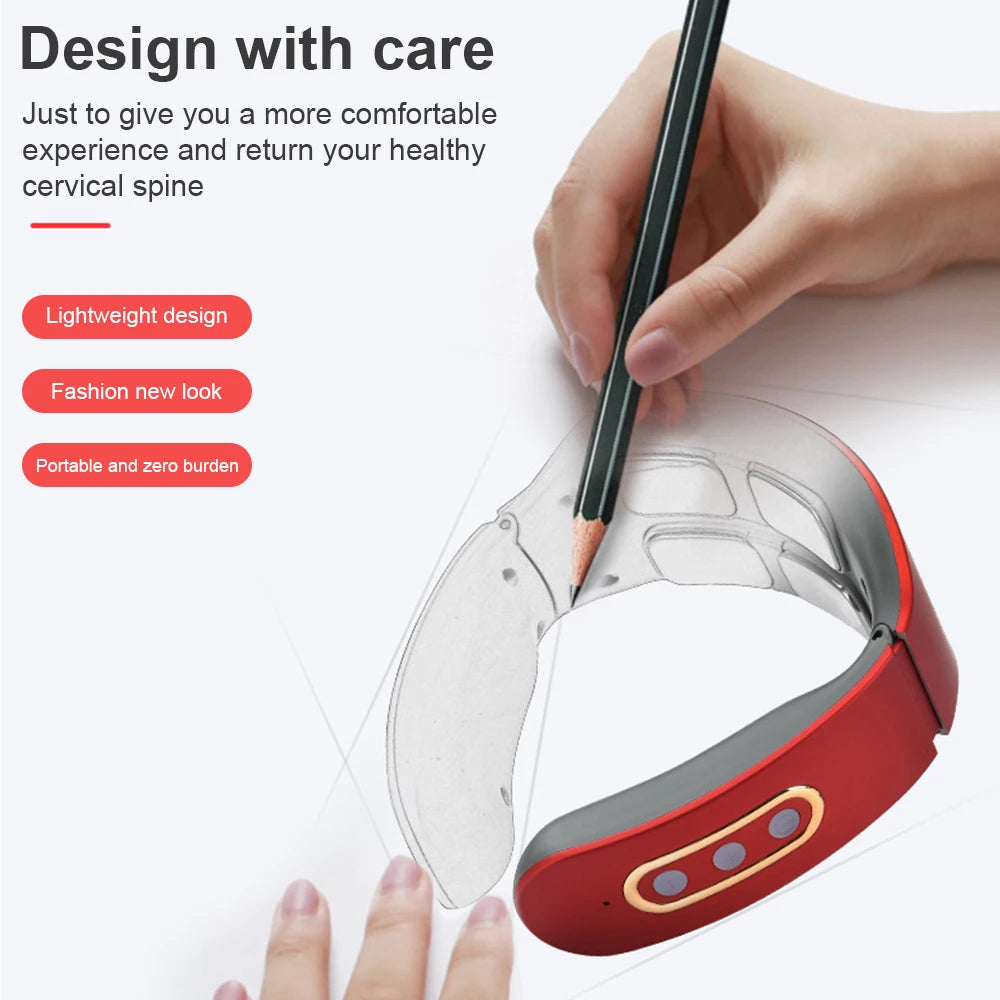 HEALTENCE Neck & Shoulder Pulse Massager – 6 Modes & 9 Levels