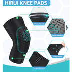 1 Pair Sports Knee Pads for Youth & Adult, Protective Compression Knee Sleeve for Basketball Volleyball Football Running Cycling