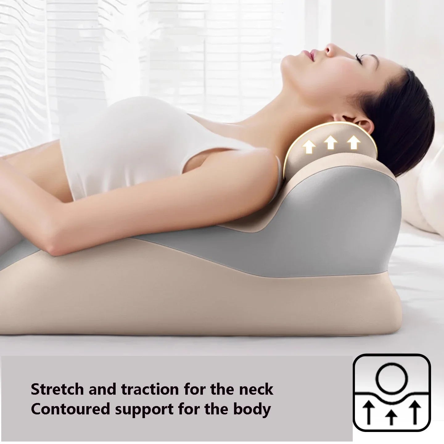 Wedge Memory Foam Pillow – Ergonomic Neck & Back Support