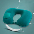 U-Shaped Inflatable Travel Pillow Portable Air Neck Support Cushion Comfortable Sleeping Press to inflate pillow neck pillow