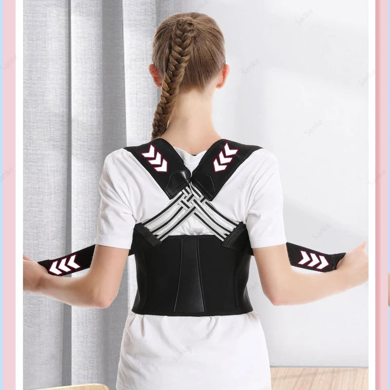 Breathable Adult Posture Corrector Belt – Back Correction Strap for Men & Women
