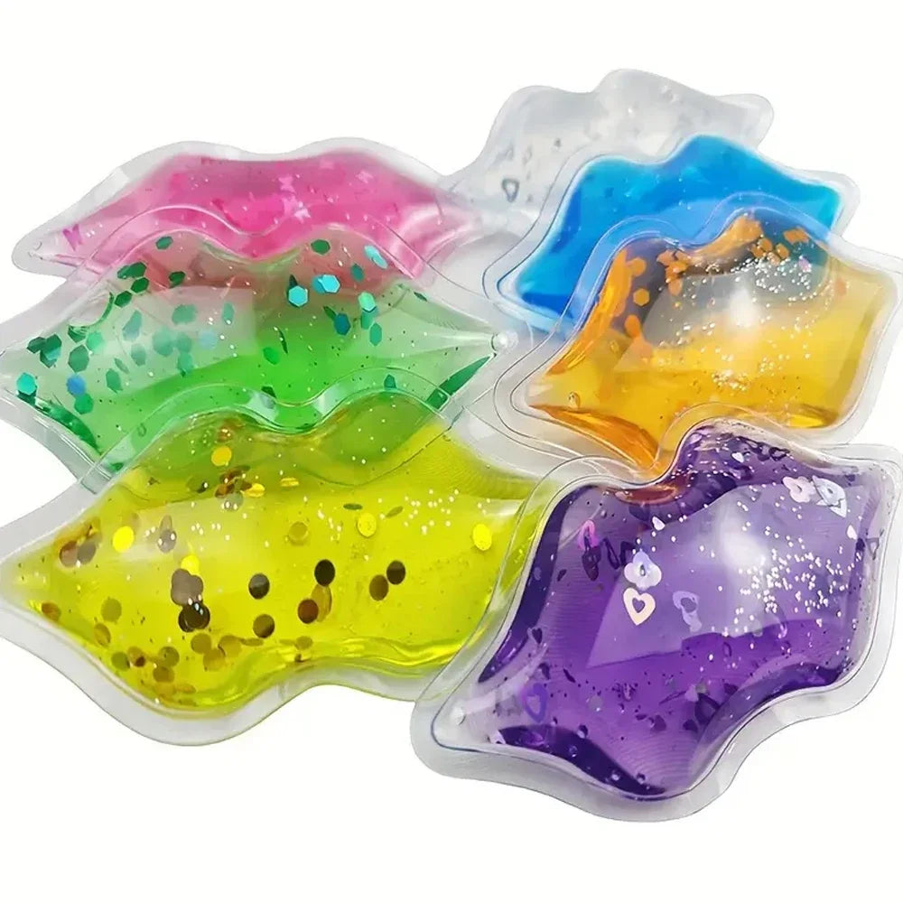 3-Piece Eye & Lip Gel Ice Pack Set – Flexible Reusable Cold Compress for Cosmetic Injuries & Lip Surgery